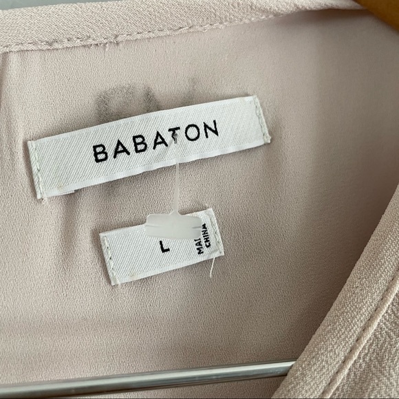 Azitzia Babaton Keagan Crepe Romper w/ Tie Waist -NWT Cream Size L - Picture 6 of 16